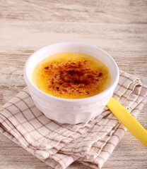 creme caramel dessert with burnt sugar topping