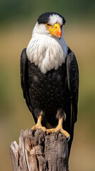 Crested caracara (Caracara plancus) close up