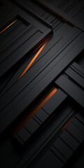 Obraz premium Minimalist black dark background mobile phone Wallpaper created with Generative Ai