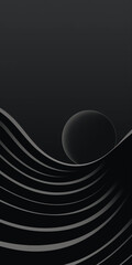 Minimalist black dark background mobile phone Wallpaper created with Generative Ai