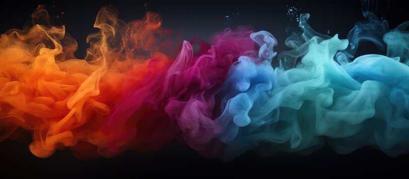 Dramatic smoke and fog in contrasting colors. Background or abstract