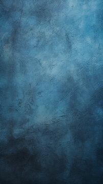 background image of texture plaster on the wall in dark blue black tones in grunge style created with Generative Ai