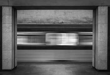 Obraz premium A moving subway 