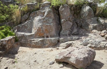 The former Aztec spa, garden and royal palace of Texcotzingo, located in Mexico State