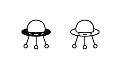 Ufo icon design with white background stock illustration