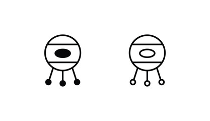 Space Time icon design with white background stock illustration