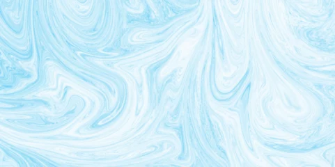 Fotobehang Blue background with a pattern of marble, fashionable pattern for various purposes marbling with natural luxury style swirls of marble and blue, calm design Marble rock texture blue ink pattern liquid © Shahadath