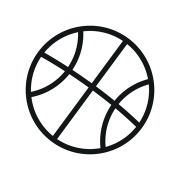 Ikona piłki do koszykówki. © EmBer_graphic
