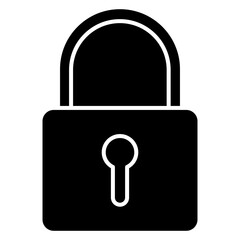 padlock key glyph icon
