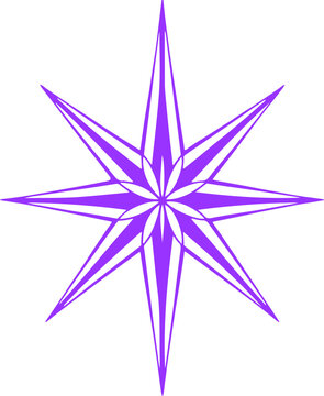 Purple star outline