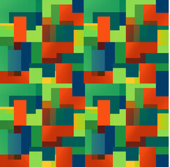 a green and red squares in pixels, seamless pattern background