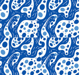 an abstract pattern on a blue background, seamless pattern background