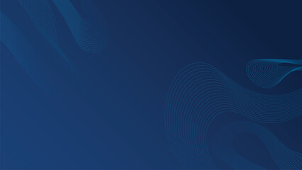 Premium background wave line isolated dark blue background. Modern futuristic graphic design element suitable for presentation background, new year background - obrazy, fototapety, plakaty
