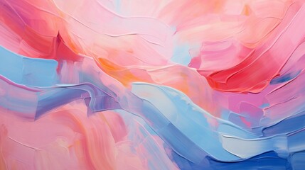 essence of a textured abstract painting brought to life with thick, expressive strokes of pink,...