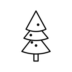 Christmas tree line icon