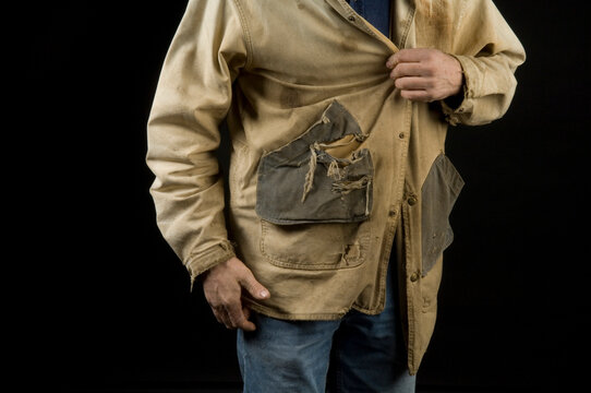 Worn out coat of a working man; Lincoln, Nebraska, United States of America