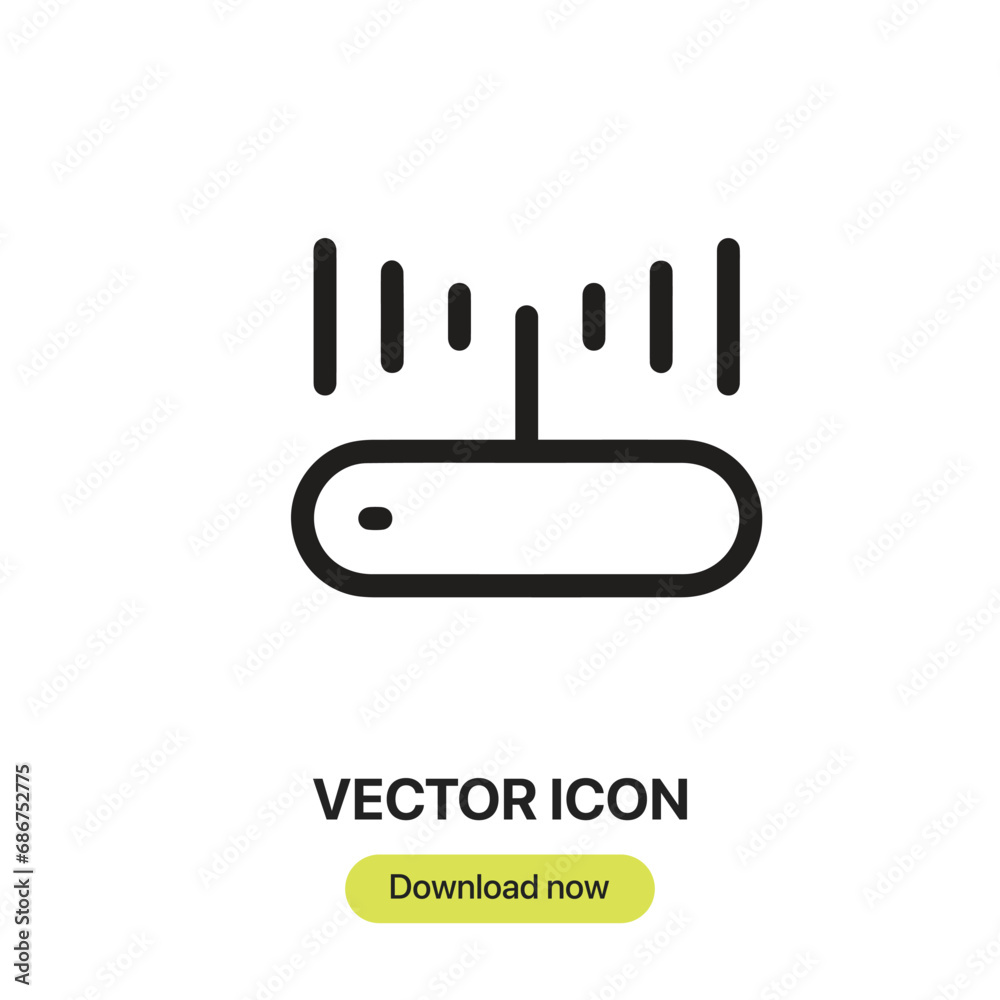 Poster Modem icon vector. Linear-style sign for mobile concept and web design. Modem symbol illustration. Pixel vector graphics - Vector.	
