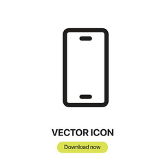 Smartphone icon vector. Linear-style sign for mobile concept and web design. Smartphone symbol illustration. Pixel vector graphics - Vector.	
