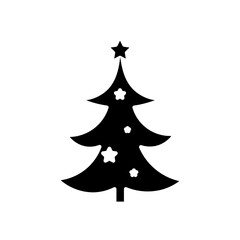 Christmas tree glyph icon