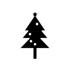 Christmas tree glyph icon