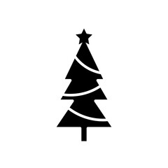 Christmas tree glyph icon