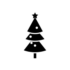 Fototapeta na wymiar Christmas tree glyph icon