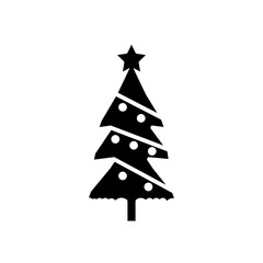 Christmas tree glyph icon