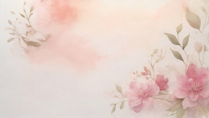 Fototapeta na wymiar watercolor delicate floral old paper background