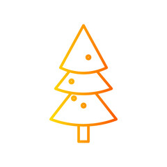 Christmas tree gradient icon