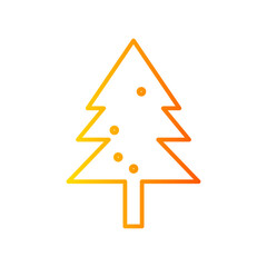 Christmas tree gradient icon