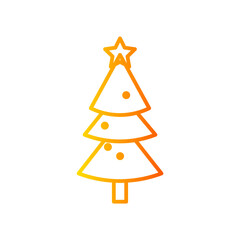 Christmas tree gradient icon