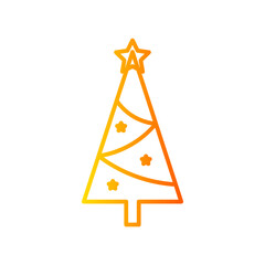 Christmas tree gradient icon