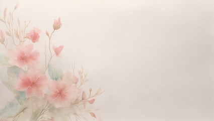watercolor delicate floral old paper background
