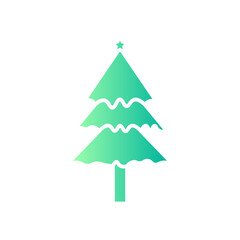 Christmas tree gradient icon