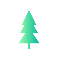 Christmas tree gradient icon