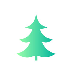 Christmas tree gradient icon