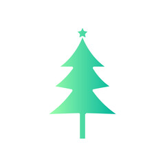 Christmas tree gradient icon