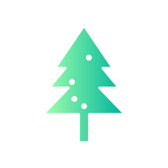 Christmas tree gradient icon