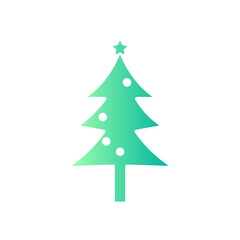 Christmas tree gradient icon