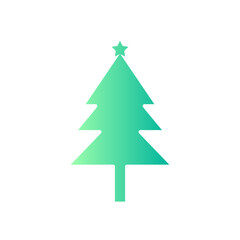 Christmas tree gradient icon