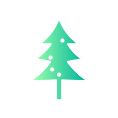 Christmas tree gradient icon