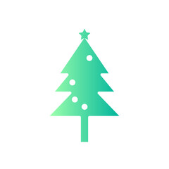 Christmas tree gradient icon