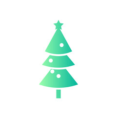 Christmas tree gradient icon