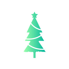 Christmas tree gradient icon