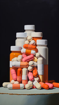 image of prescription pills created with Generative Ai