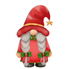 Christmas gnomes vector illustrations set. Christmas quotes. Winter holidays clipart