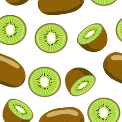 kiwi seamless pattern vector to use for wall paper background, gift wrapping paper, fabric, book, note cover and various decorate.