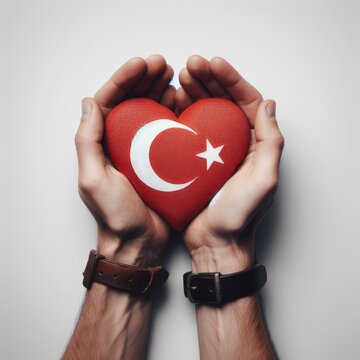 Turkey illustration background with flag