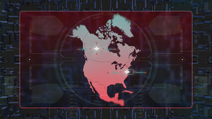 North America HUD UI Map