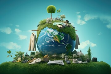 Planet Earth. The problem of overproduction, environmental pollution. Earth Day.